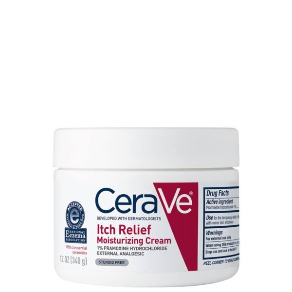 Cerave Itch Relief Cream 340g | Comfort for Dry, Itchy Skin