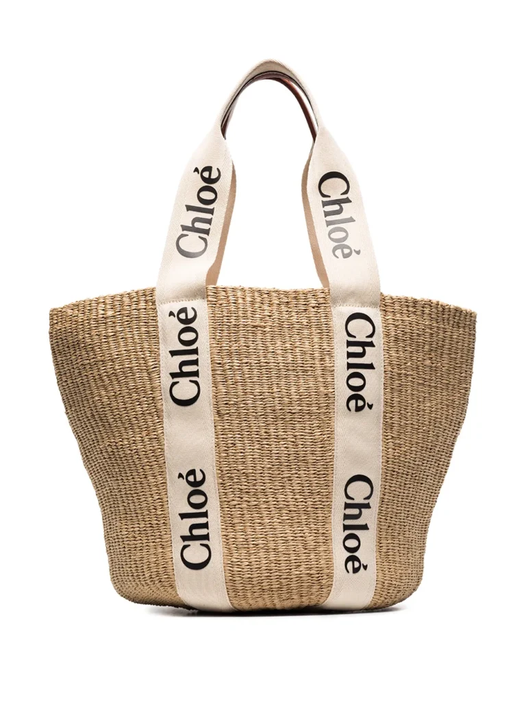 Chloé Large Woody Logo-Strap Tote Bag
