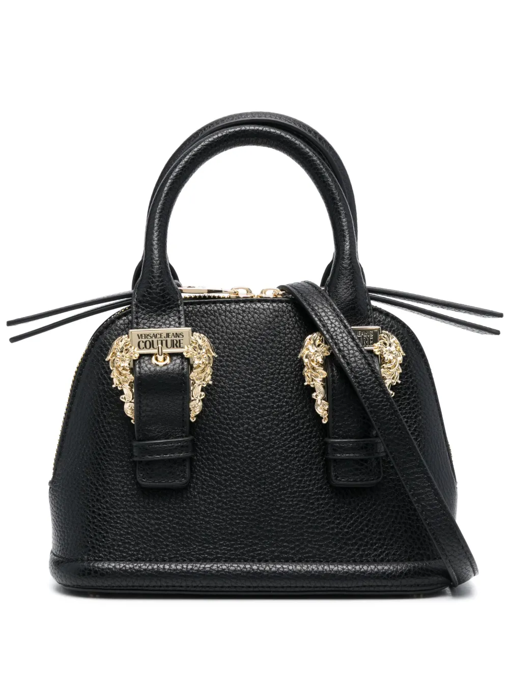 Versace Jeans Couture Baroque Buckle Faux Leather Tote Bag Versace Jeans Couture Baroque Buckle Faux Leather Tote Bag