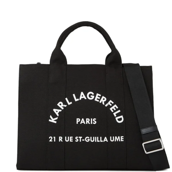 Karl Lagerfeld Rue St-Guillaume medium tote bag with structured design, logo detail, and stylish everyday carry options.