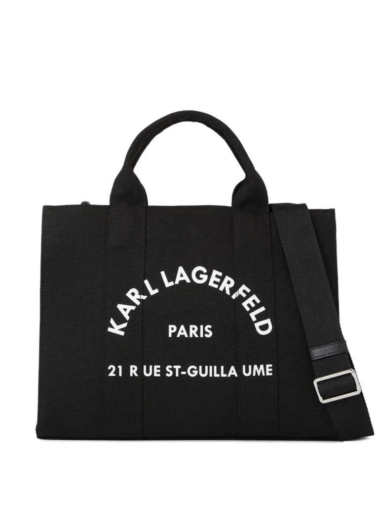Karl Lagerfeld Rue St-Guillaume medium tote bag with structured design, logo detail, and stylish everyday carry options.
