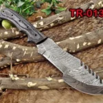 13" Hand Forged Damascus Tracker Knife with Sheath