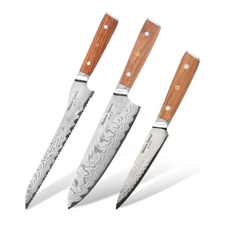 Japanese Knife Set of 3 – Damascus Knife Set