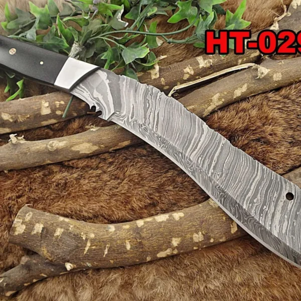 Damascus Eagle Kukri Knife with Leather Sheath